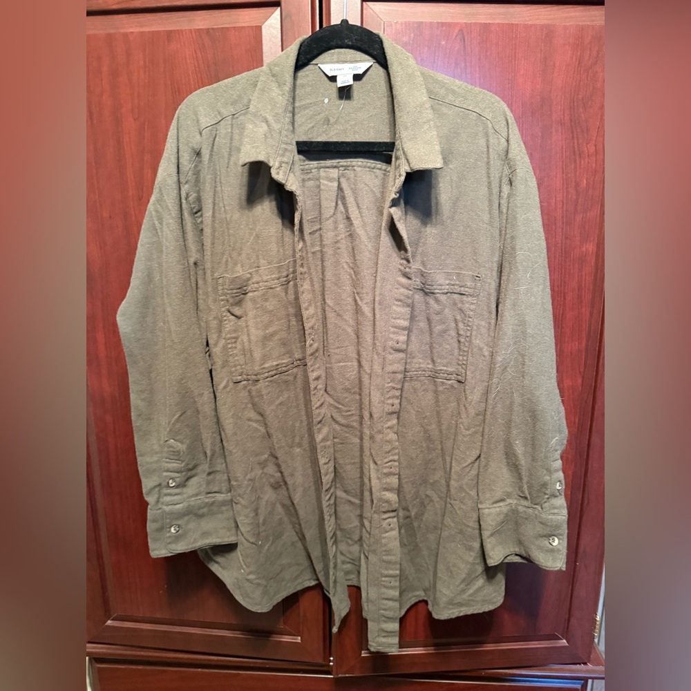 Old Navy Green Lightweight Shirt Jacket